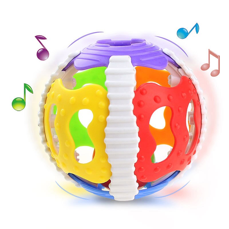 Funny Baby Toys Loud Newborn Baby Toy Infant Early Learning Bell Bell Soft Plastic 6 Color Hand Ball Rattle Kids Educational Toy