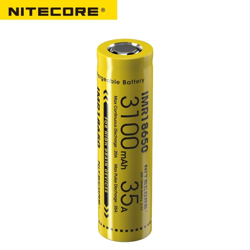 Nitecore IMR18650 3100Mah 35A 3.7V Platte Top Oplaadbare Batterij