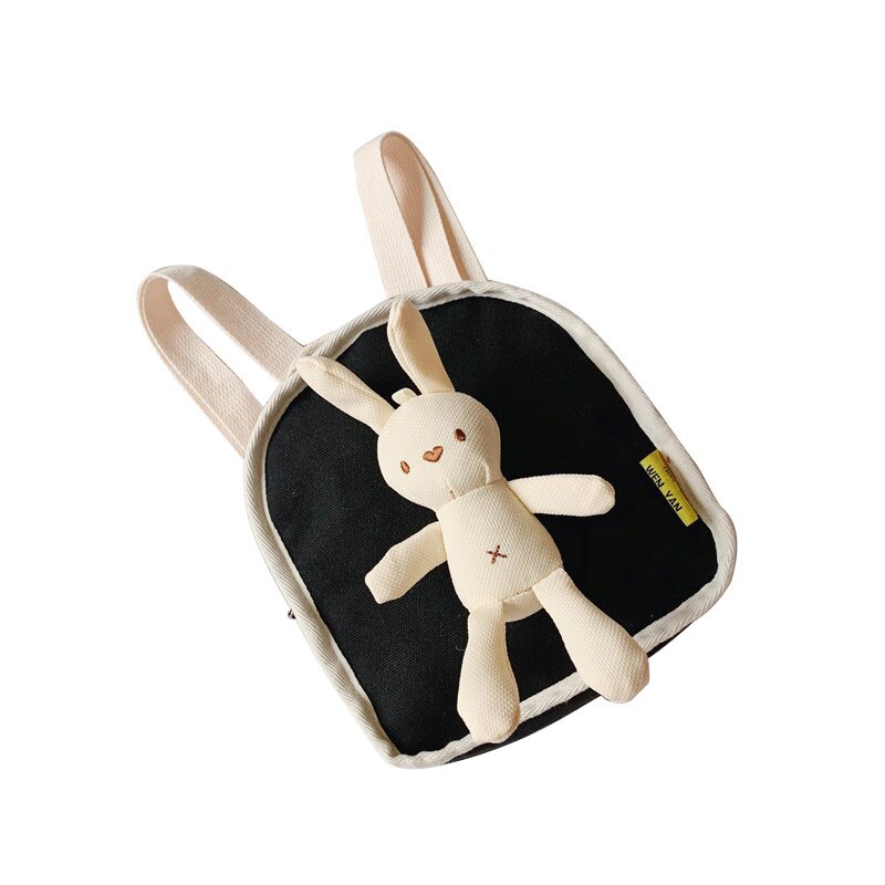 Sød børn rygsæk moderigtige tasker med kanin dukke alsidig studerende pakke små børn baby piger