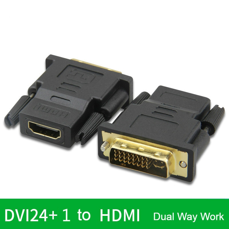 DVI 24 + 1 Mannelijke naar HDMI Female Adapter Converter Vergulde DVI naar HDMI Dual Manier Converter 1080 P voor PC PS3 Projector HDTV