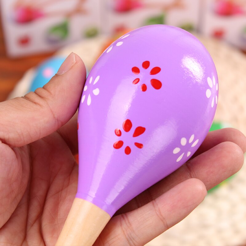 Baby Wooden Hammer Rattle Toys Kids Musical Instruments Child Shaker Cute Colorful Vocal Toys for Children Toddlers Preschooler