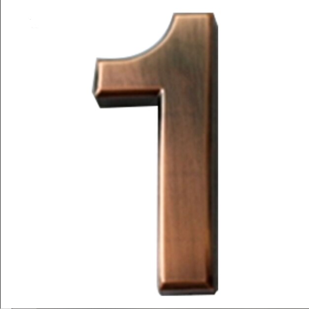 rom Port nummer 0-9 1pc moderne bronse farge hus hotell dør adresse plakett nummer sifre klistremerke tallerken skilt convinient: Nummer 1 / 3cm x 2cm