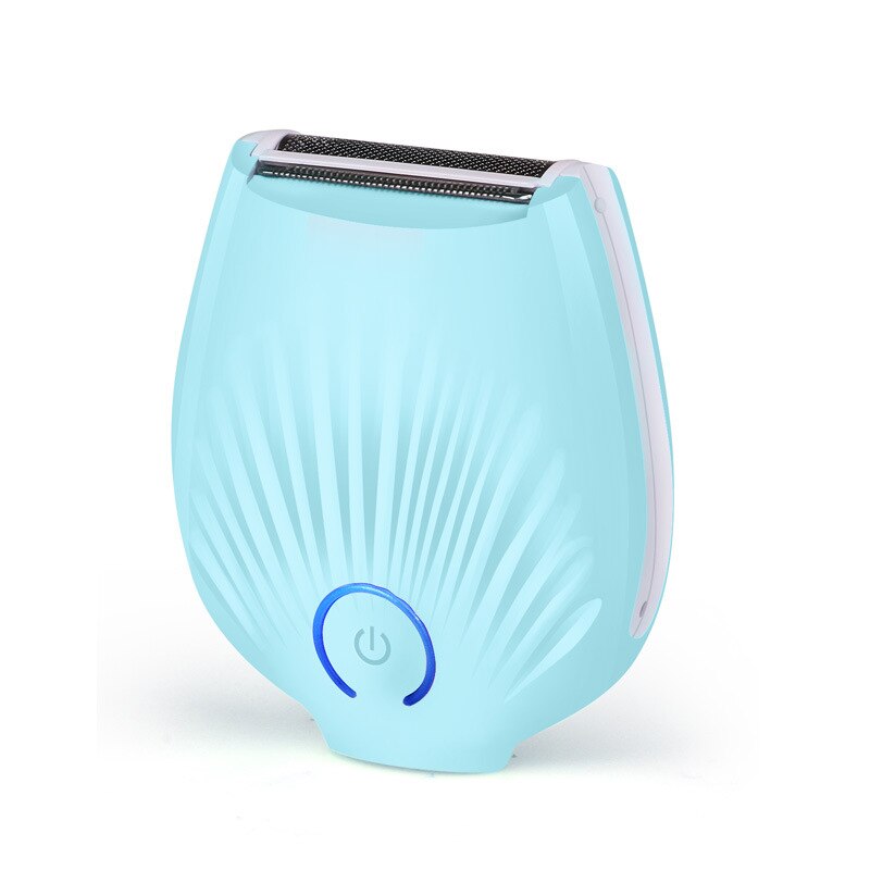 JINDING Women Hair Removal Portable Bikini Trimmer Shaving Machine Lady Shaver USB Rechargeable Electric Razor Body Hair Remover: Blue