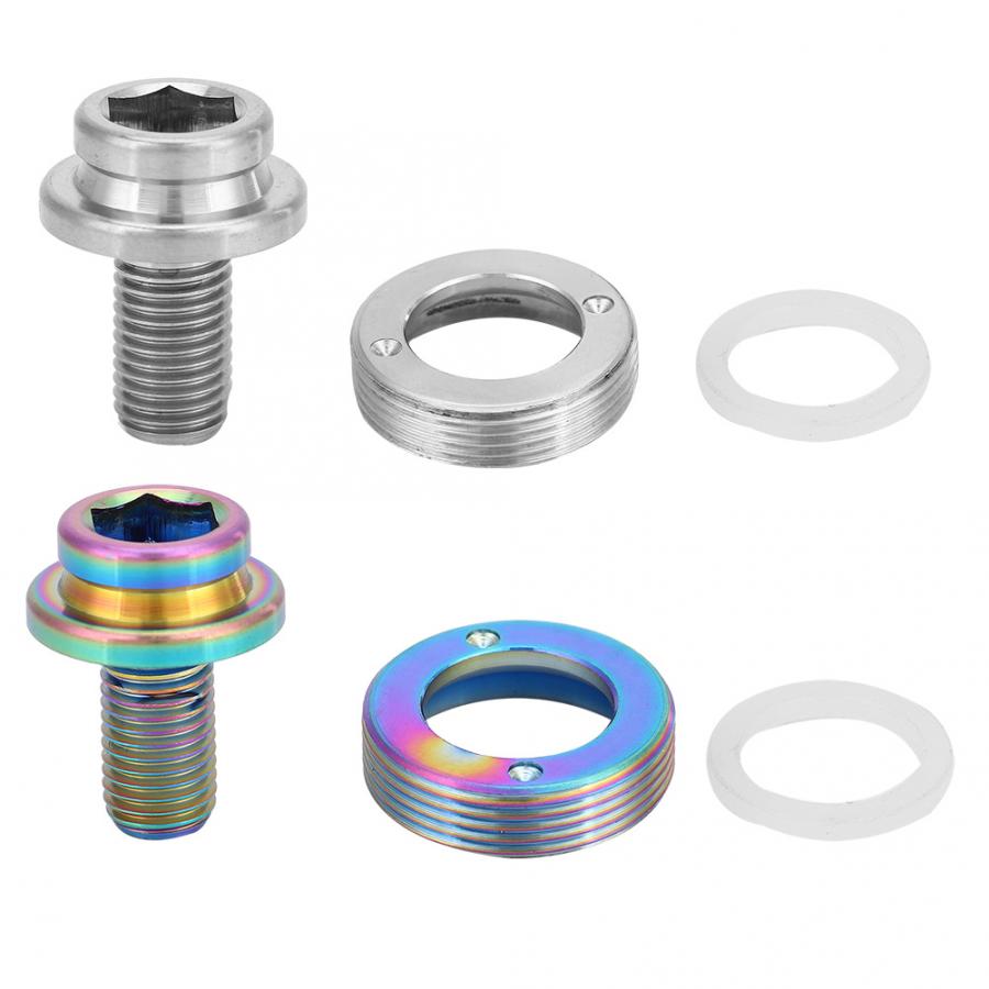 Bicycle Bottom Bracket M8*15mm Mountain Road Bike Crank Bolt Bottom Bracket BB Axle Screws Kit with Dust &