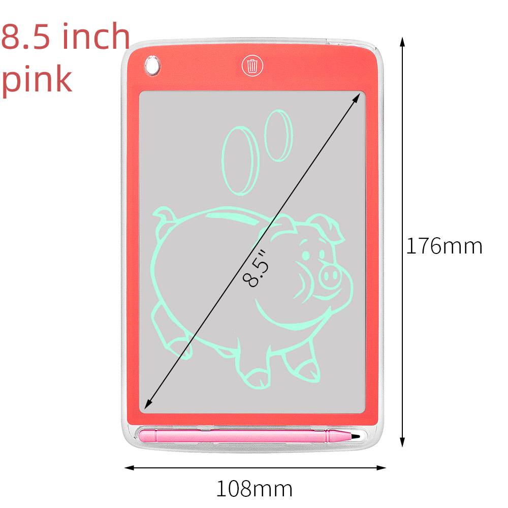 Ultra Thin Graphics Board Calligraphy Doodling Drawing Board Handwriting Pads LCD Mini Convenient LCD Writing Tablet 6.5inch: 8.5 inch pink