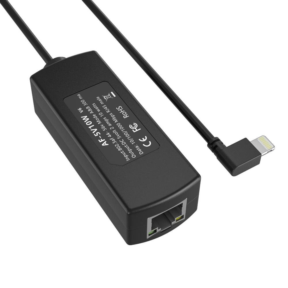 Poe Lightning Adapter 5V Lader Ethernet 802.3af Power Voor Gemonteerd Tabletten En Ipad Lightning Telefoon Apparaten Alleen Voeding