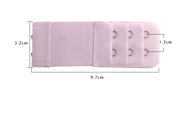 2 stuks verstelbare elastische bh-verlengband haaksluiting expander bh-verlenger 3 rijen 2 haken riemgesp ondergoed accessoires: Roze 1