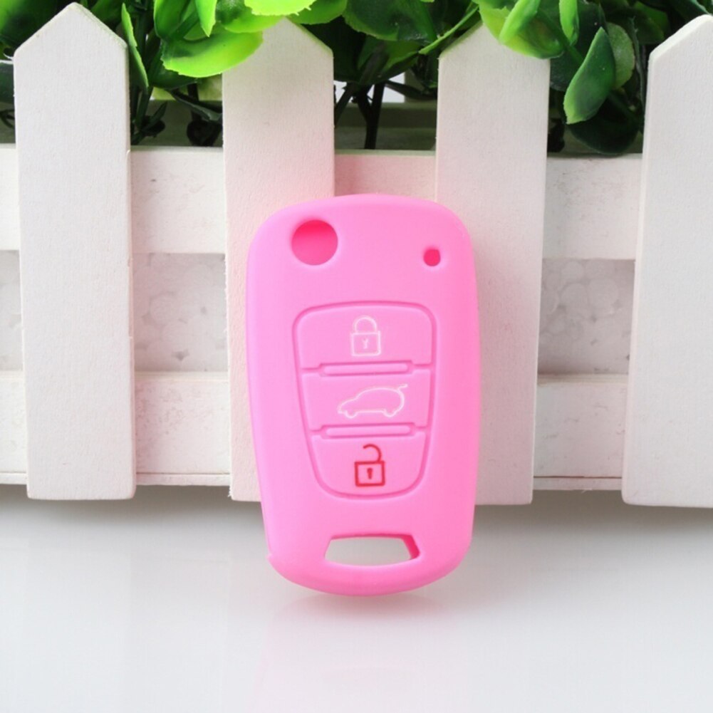 Siliconen autosleutel flipcover hoesje afstandsbediening beschermhoesje voor hyundai  i30 i35