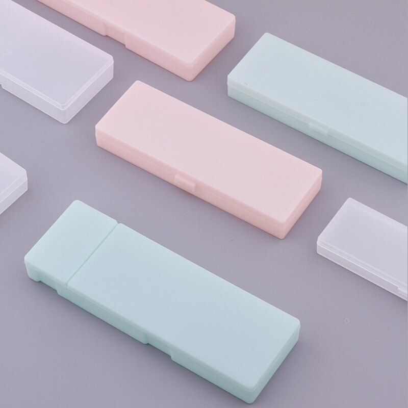 1 Pc Multifunctionele Pure Kleur Plastic Student Etui Home Office Opslag Briefpapier Pouch Office Supply