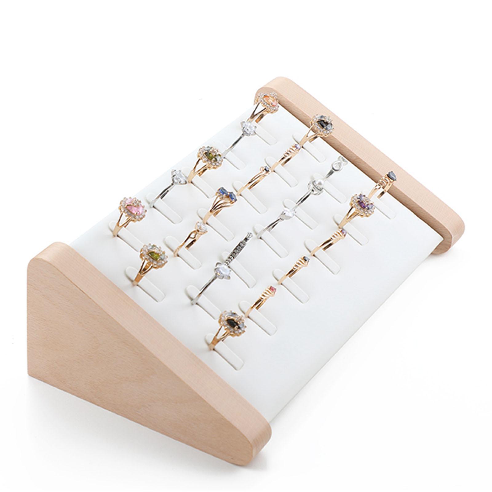 Ringen Displayhouder Sieraden Organizer Houder Vrijstaand voor winkel: WHITE