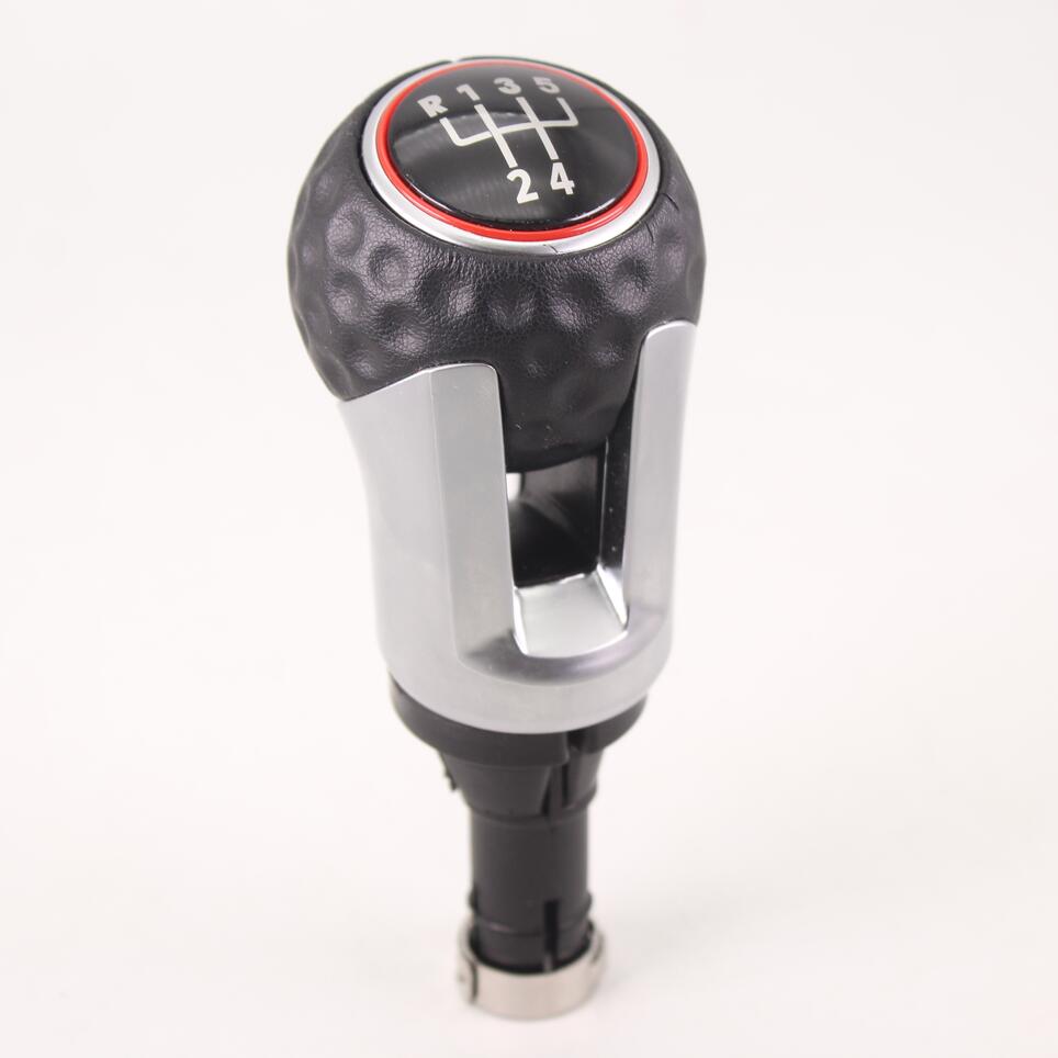 For VW Golf 7 A7 MK7 For GTI GTD Car 5 / 6 Speed Car Gear Stick Level Shift Knob With Leather Boot: 5 speed knob