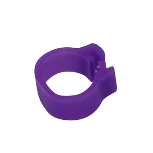 Innen Durchmesser 10mm Kleine Vogel Kunststoff Clip Ring Taube Farbe Fuß Ring 10 Farbe Taube Wachtel Baby Vogel Liefert 100 stück: Purple