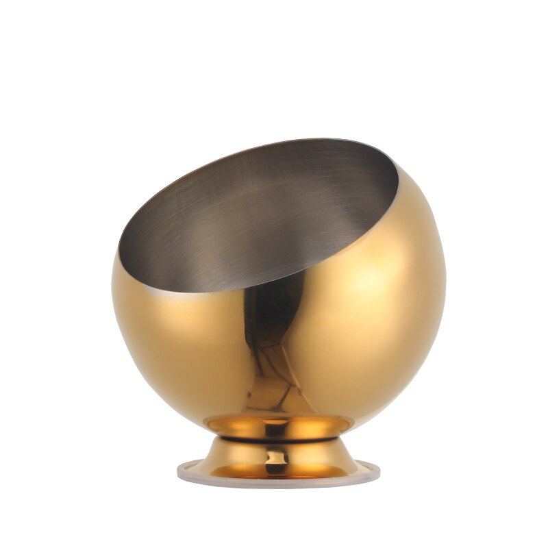 1Pcs Rvs Kruiden Container Kommen Spice Gereedschap Voedsel Opslag Voor Kruiden Knoflook Koriander Voor Openbaar Gebruik: Gold 1pcs