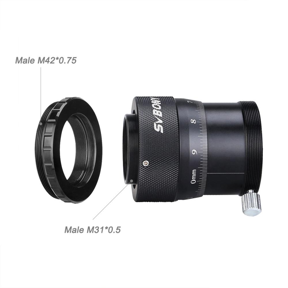 SVBONY Doppio Focheggiatore Elicoidale 1.25 "M42 T2 SCT 2in di Alta Precisione per il Telescopio/cercatore e Guidescope w/ottone Anello di Compressione