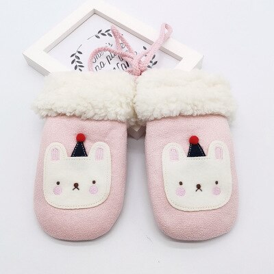Winter Handschuhe Niedlichen Baby warm Karikatur Fäustlinge unisex Warme voll-Finger handschuhe: Rosa