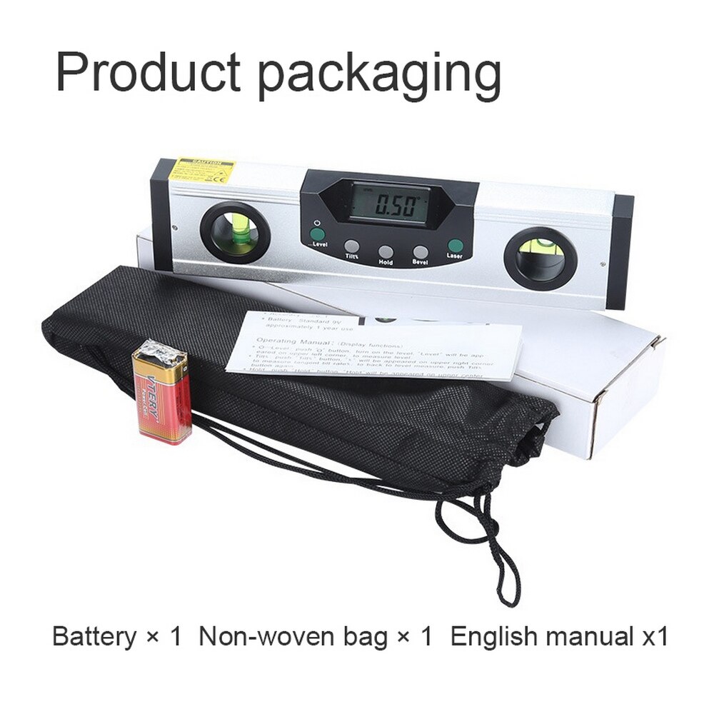 Electronic Digital Display Level 150mm 200mm 600mm Magnetic Base Road Installation Multidimensional Measurement Digital Level