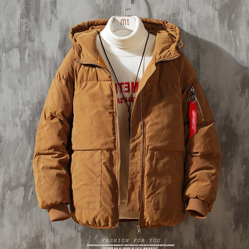 Merk grijs zwart winterjas heren korea parka jas dons warm houden oversize m -4xl 5xl 6xl