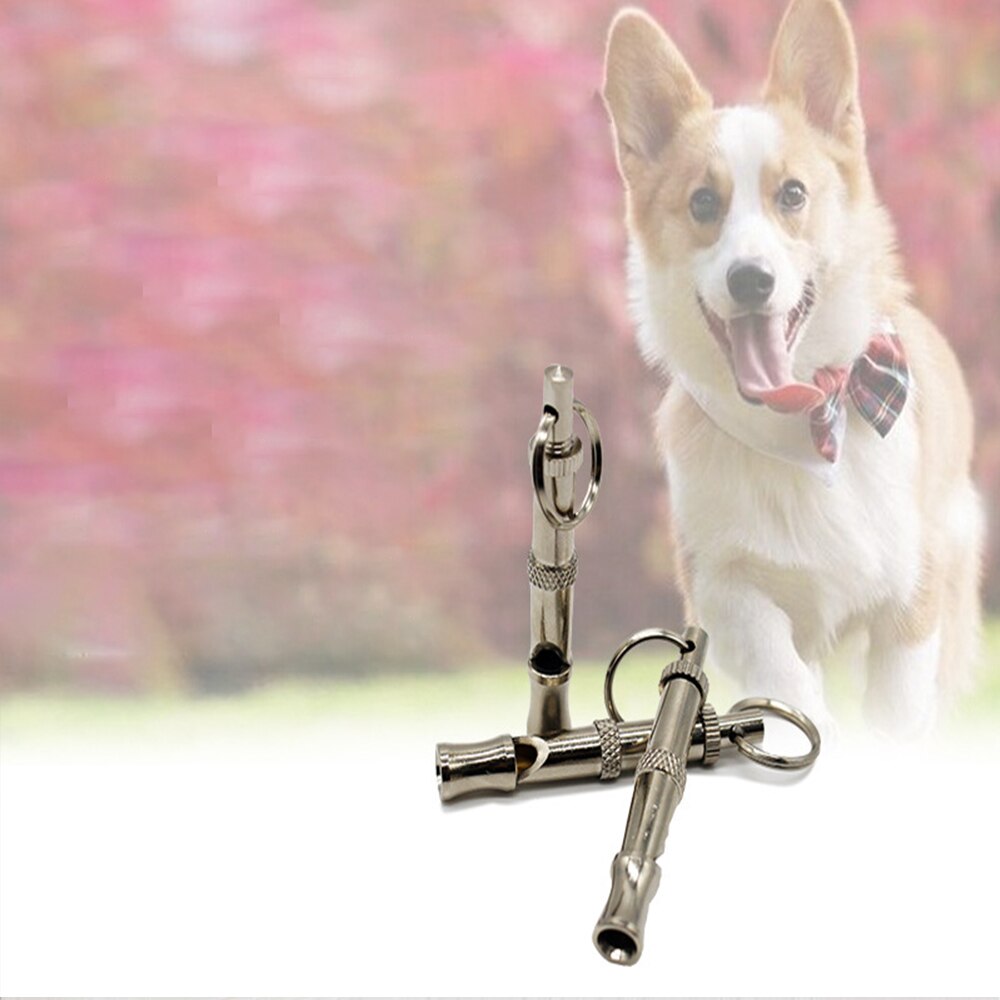 Ultrasonic Dog Training Whistle Metallic Adjustable Pet Dog Cat Training Tool Stop Barking Quiet Whistles Pets Obedience Whistle