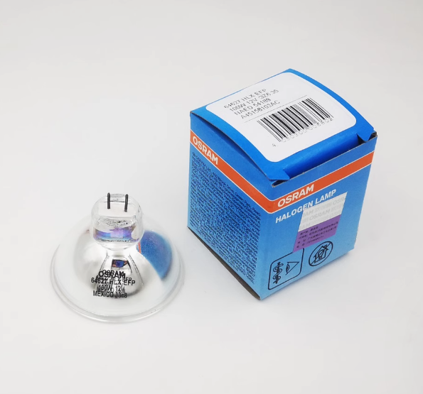 Osram hlx 64627 xenophot 12v 100w efp halogenlampe lif  a1/231 mikroskop endoskop lyskilde  gz6.35 reflektorpære: Mørkegrå