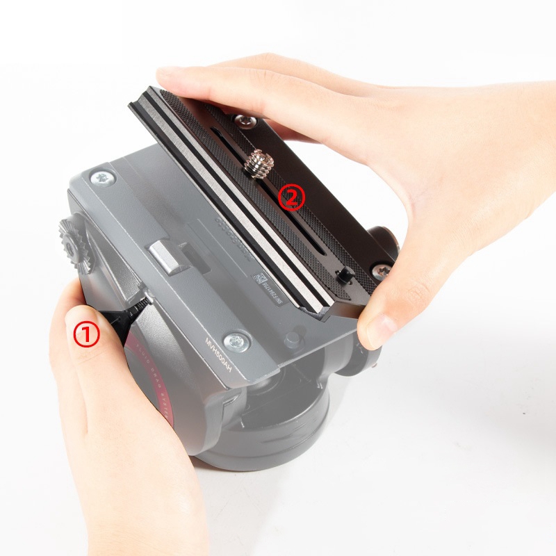 Verschiebbare schnellwechselplatte mit 1/4 -zoll- und 3/8- zoll-schrauben für manfrotto mvh 500ah schnellwechselplatte