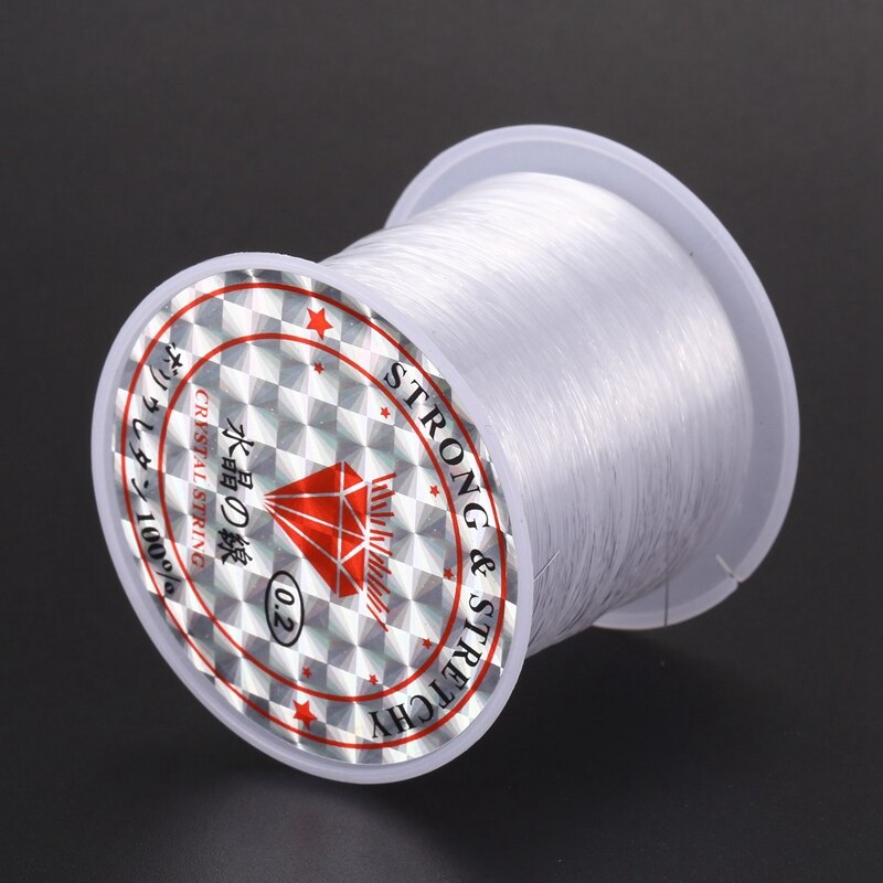 2X 0.3Mm / 0.2Mm Diameter Clear Nylon Vis Vislijn Spool Kralen String