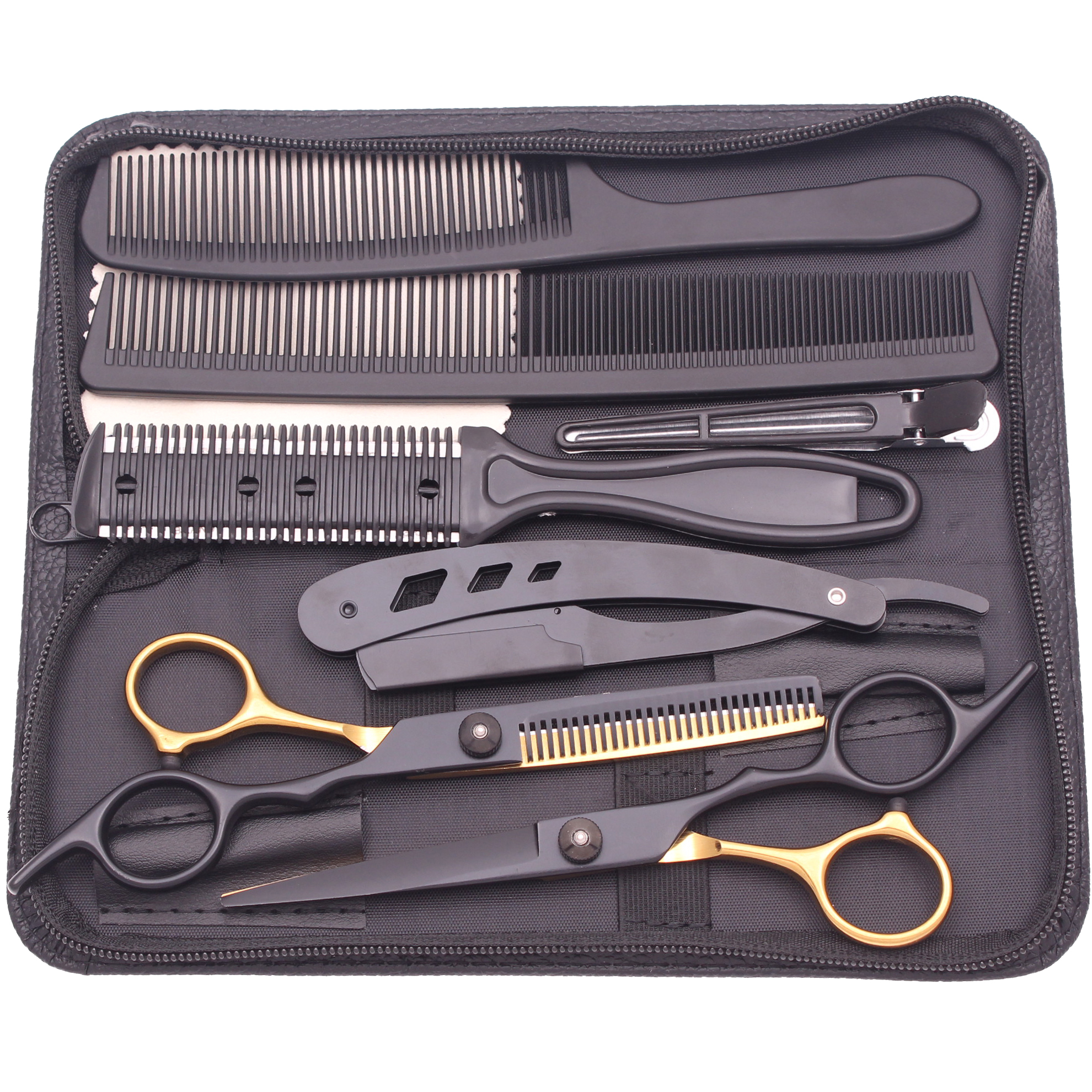 Tijeras para el cabello de 6 pulgadas, tijeras de corte profesionales, maquinillas de afeitar para adelgazar, juego Com, salón de barbería y hogar, acero japonés,