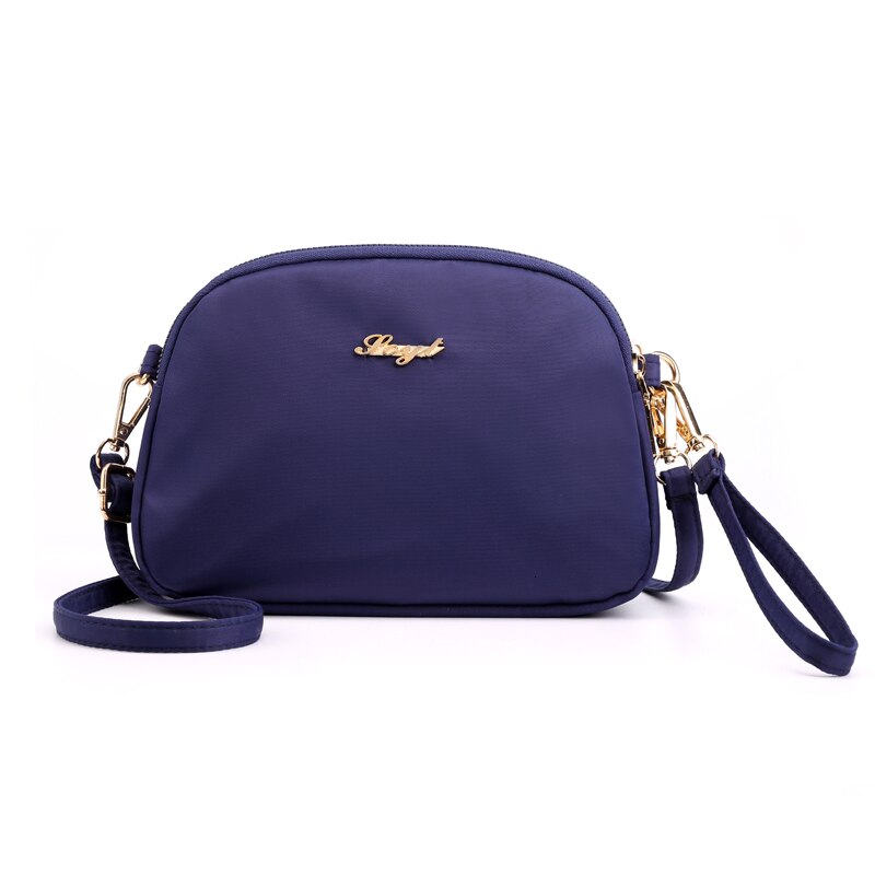 Nylon tassen voor luxe handtassen dames stevige waterdichte schoudertas rits zachte draagbare crossbody bolsa feminina: Blauw