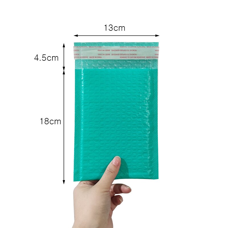 50 Pcs Green Polyfoam Mailman Envelope Pouch Self-styled Mailing Envelope Bag Books and Magazine Lined Packing Bag: 13x18cm