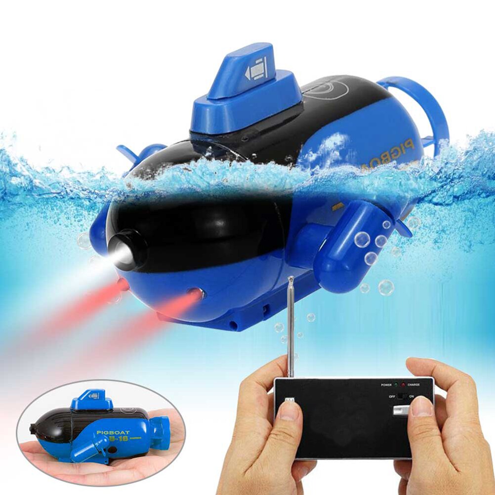 Mini barco submarino de carreras con Control remoto para niños, juguete submarino de juguete, barco de carreras con Control remoto en bañera, piscinas, lagos,