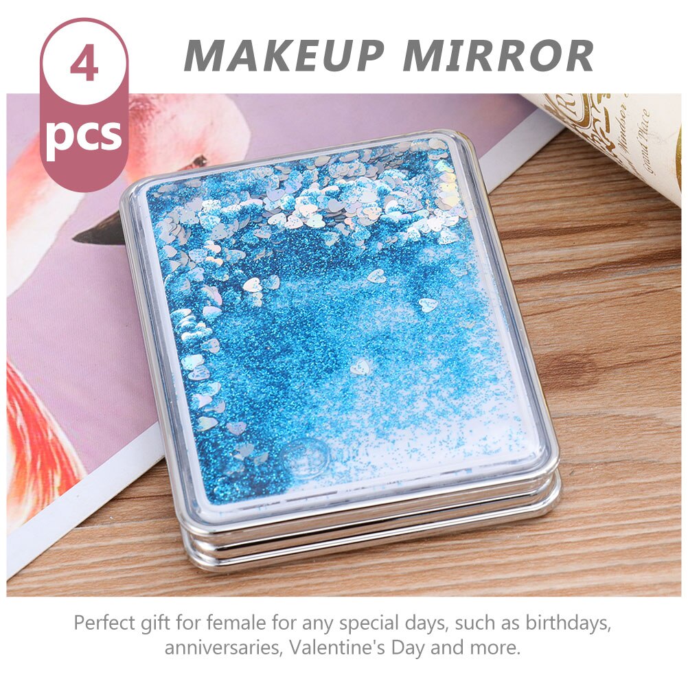 4Pcs Foldable Makeup Mirrors Antique Mirrors Small Double-sided Mirrors