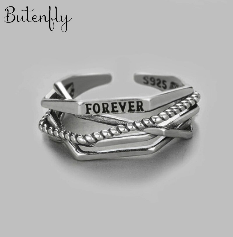 Charmant Open Brief Ring Voor Vrouwen Vintage Boho Party Ringen Gothic Punk Sieraden Cadeaus Voor Meisjes