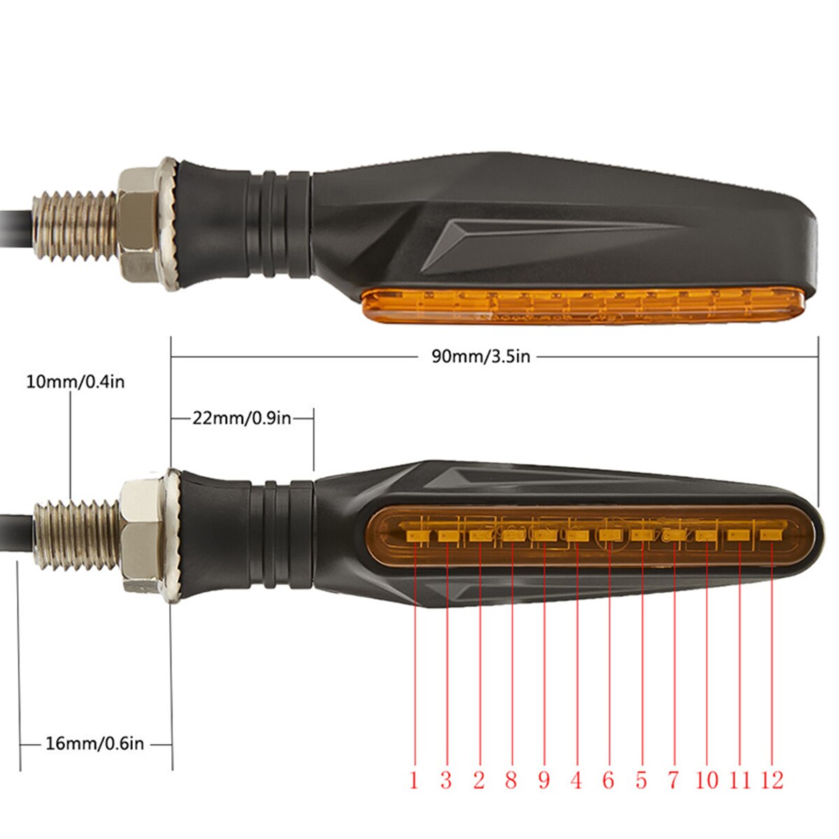 2 Stuks Universa Led Richtingaanwijzers Indicator Motorfiets Flasher Gebouwd Relais Pijl Motorfiets Richtingaanwijzers Motorcycle Light