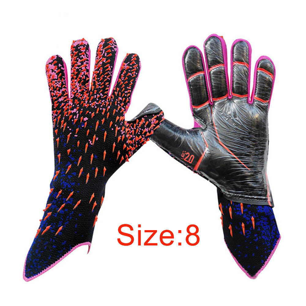 Luvas De Goleiro De Futebol De Látex Espessado, Goleiro Profissional, Futebol, Esportes, Treino, Partida, Adultos, Juventude: Vermelho
