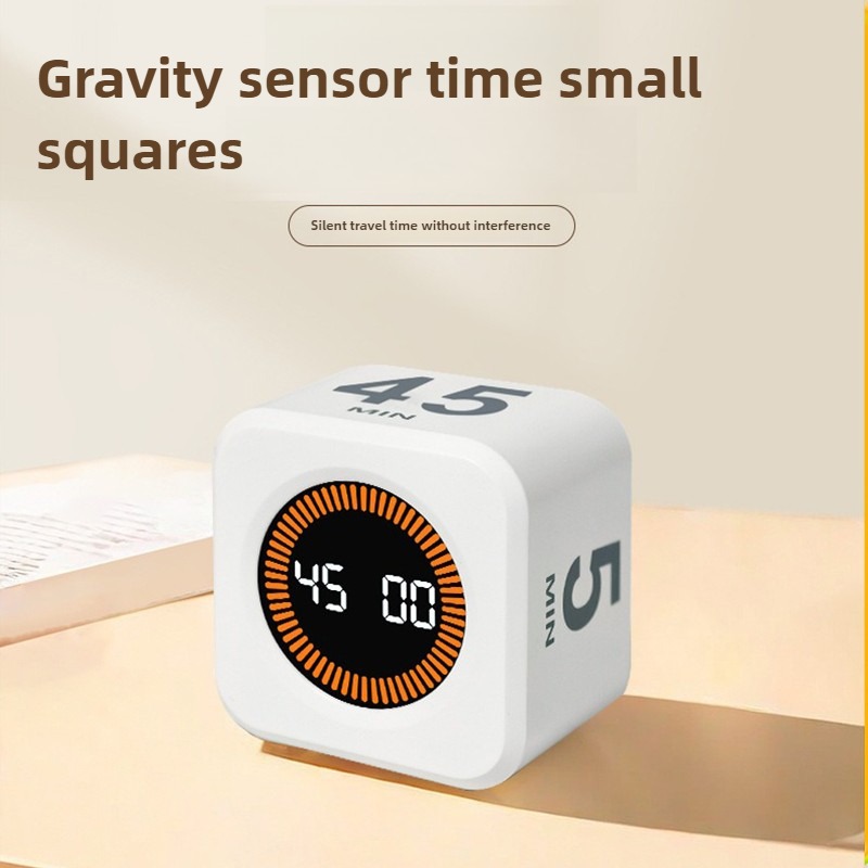 Productiviteit Timer Productiviteit Kubus Timer Zwaartekrachtsensor LED-display 4-vooraf ingestelde tijd Tijdbeheer voor kinderen Keuken Countdown Timer
