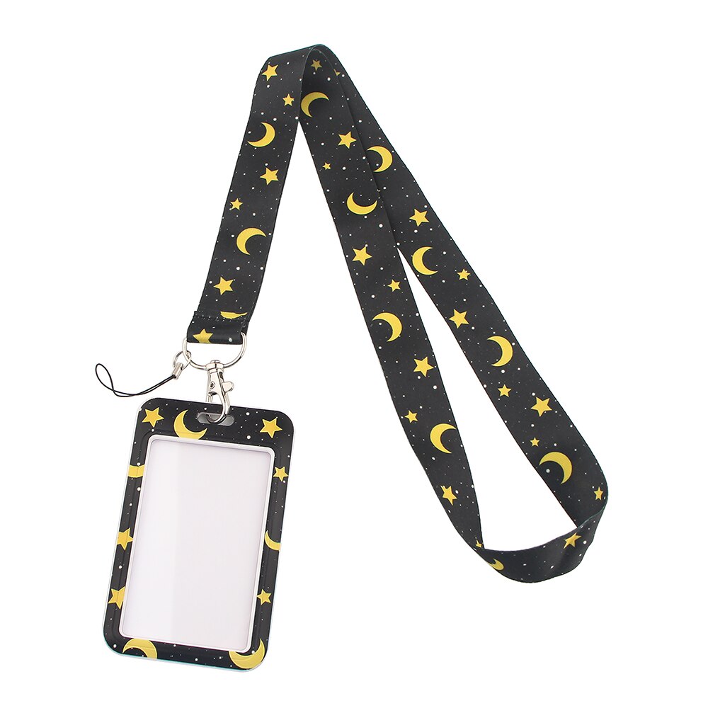 LX515 Stars and Moon Card Set Mobile Phone Belt Keychain Cheetah Badge Camera USB Keychain Lanyard Neck Strap: 3