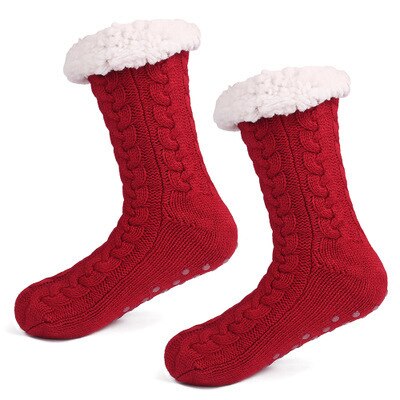 Gruesa Bata Manta Polar Unisex con Capucha para Adultos y Niños, Cálida Sudadera Albornoz con Bolsillo Gigante, Mantas Compensadas para Viajar, el Hogar y Camas: socks Red