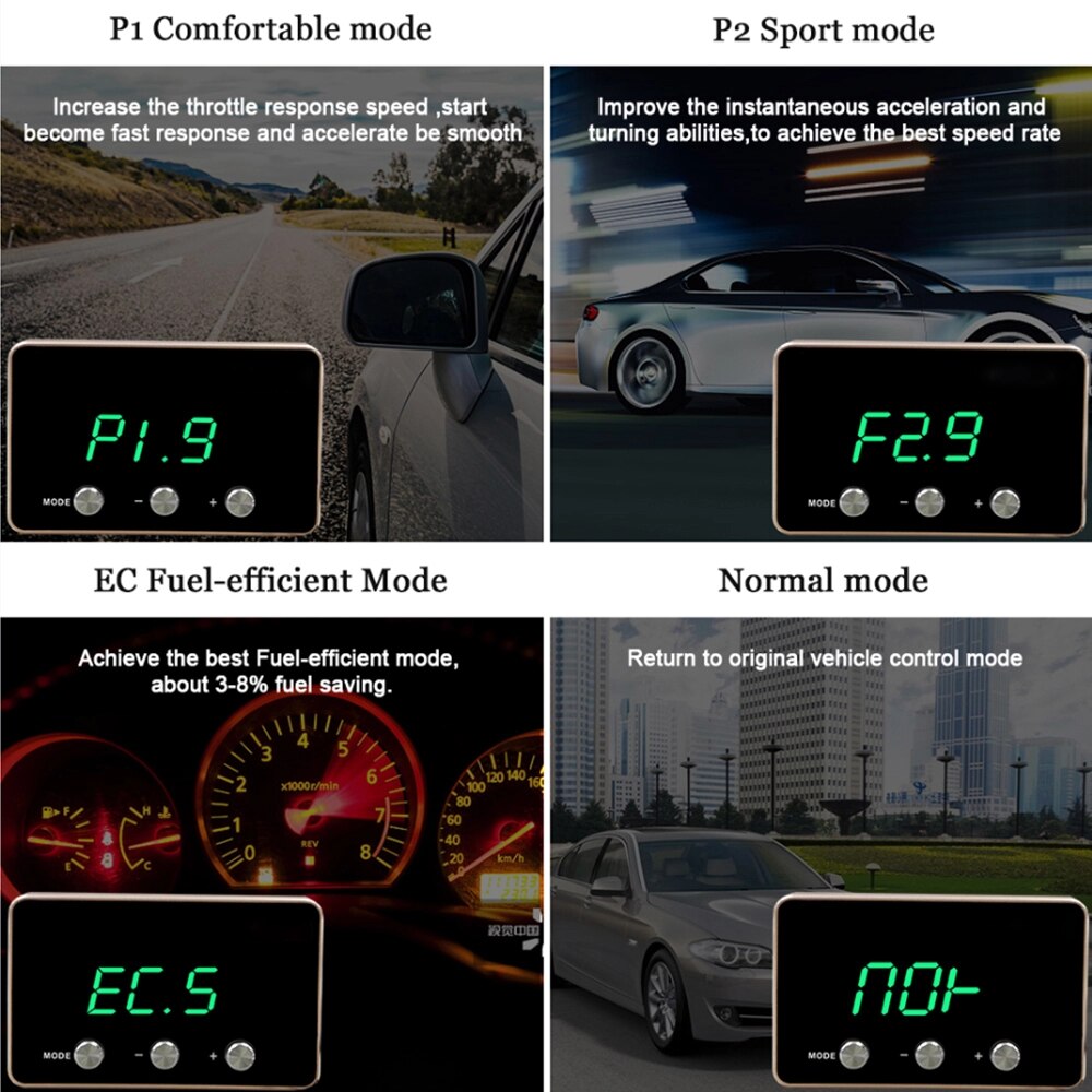 Car Electronic Throttle Controller 9 Drives 5 Modes Plug and Play Portable Pedal Booster Electronic Throttle Accelerator