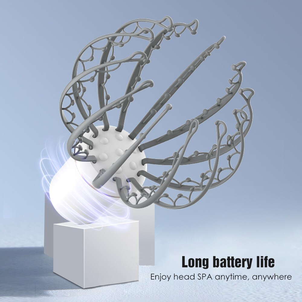 Krake Elektrische Kopf Massagegerät 3 Modi Vibration Massage Kopfhaut Entlasten Kopf Fatiguex Tiefe Entspannen Haar Wachstum Drahtlose Tragbare