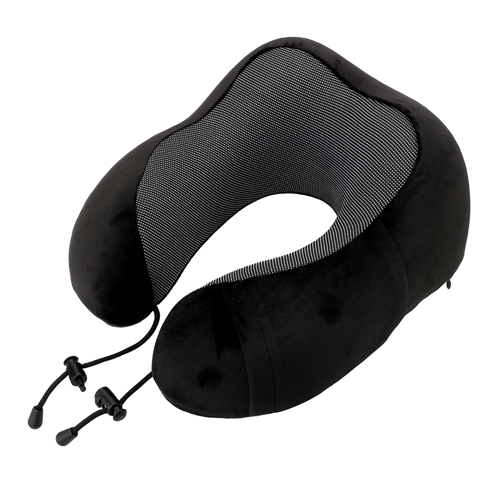 Memory Foam Soft Reizen Kussen Nek Kussen Reizen Gezondheidszorg Nek Cervicale Vliegtuig Kussen U Vormige: Black