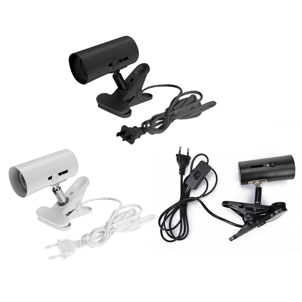 Durable Reptile E27 Lamp-socket Kit 360 Degree Rotation Heating Lamp Clip Cover Clip-on Bulb Universal Light Holder