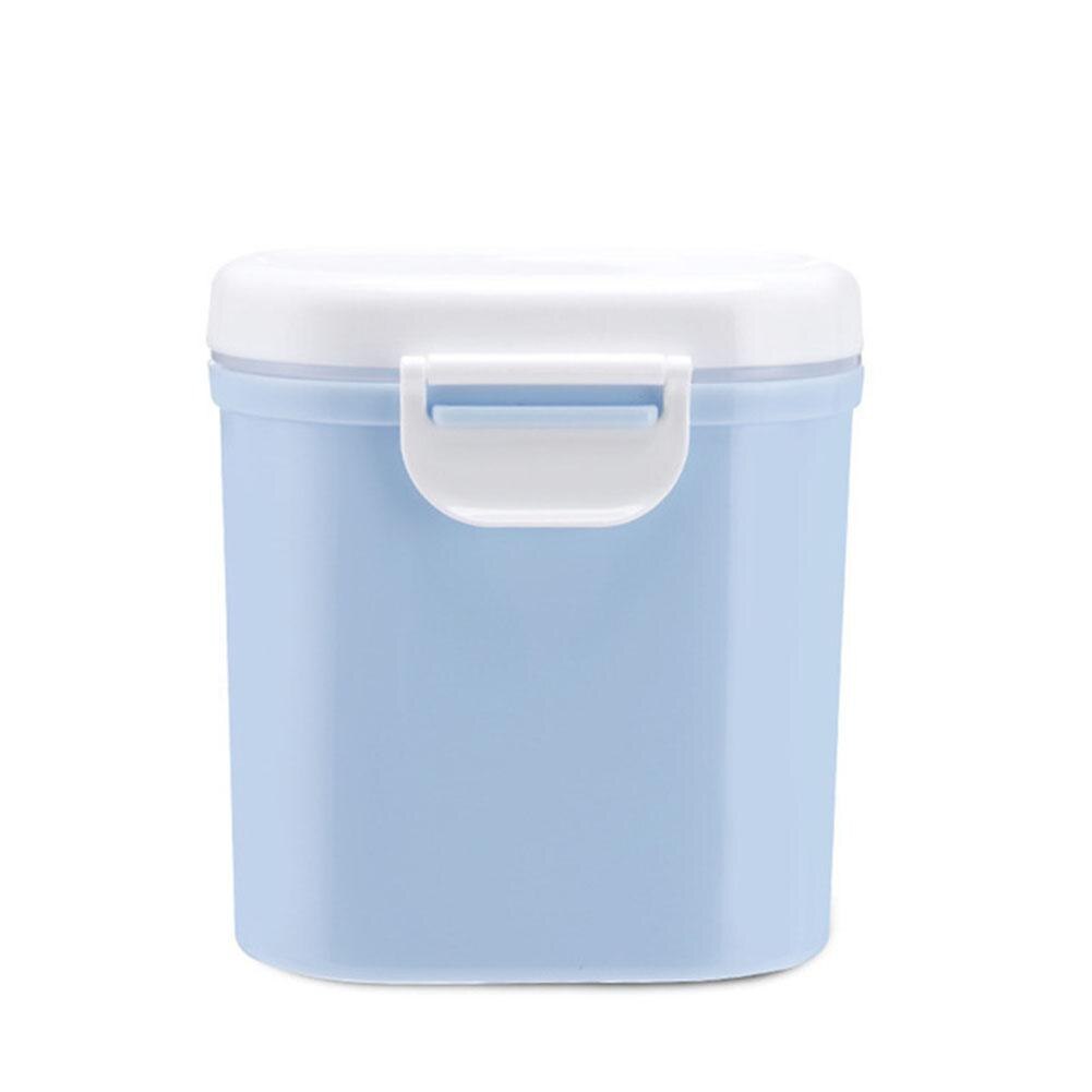 Kuulee babyformel mælkeopbevaring stor kapacitet babymælkepulver kan lufttæt opbevaringsboks tønde fodringskasse til børn mad konta: L-blå