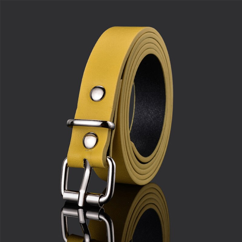 Good Qaulity Children Leather Belts For Boys Girls Kid Waist Strap Pu Waistband For Trousers Jeans Pants Adjustable Z30: yellow PU Glossy