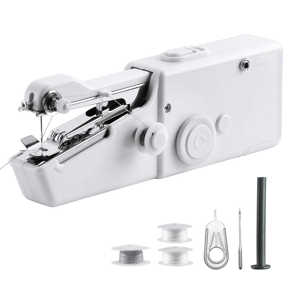 Portable Multifunction Mini Electric Handheld Sewing Machine Set with 43pcs DIY Clothes Stitchin Sewing Accessories Sewing Tools: Type C