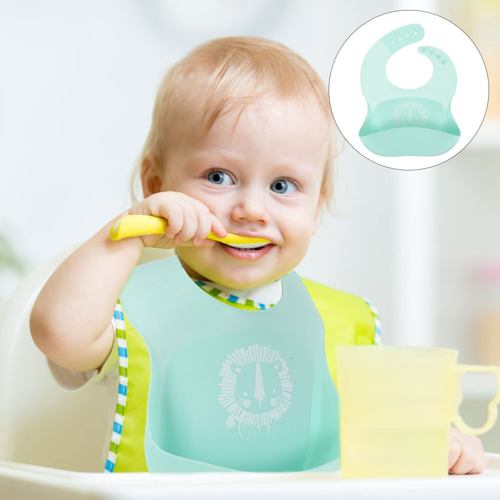 Bavoir d'alimentation réglable pour bébé, bavoir tridimensionnel pour enfants, 1 pièce: Green