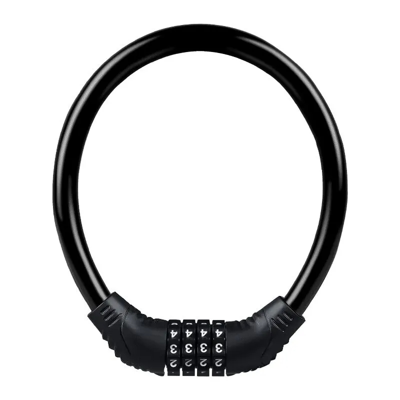 Fahrradschloss, Mountainbike, tragbar, Sicherheit, 4-stelliger Code, Fahrradschloss für Fahrrad, Motorrad, Rolle: Weiß