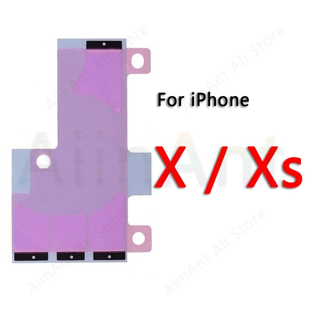 10 Piece Original Adhesive Sticker For iPhone X Xs Max XR 5s 5c 6 6s 7 8 Plus Battery Tape Strip Stickers Repair Parts: For iPhone X Xs