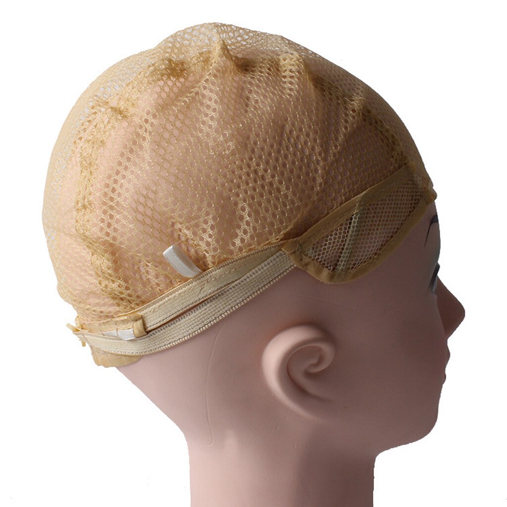 Bonnet de tissage pour perruque, doublure en maille extensible, respirant, Beige