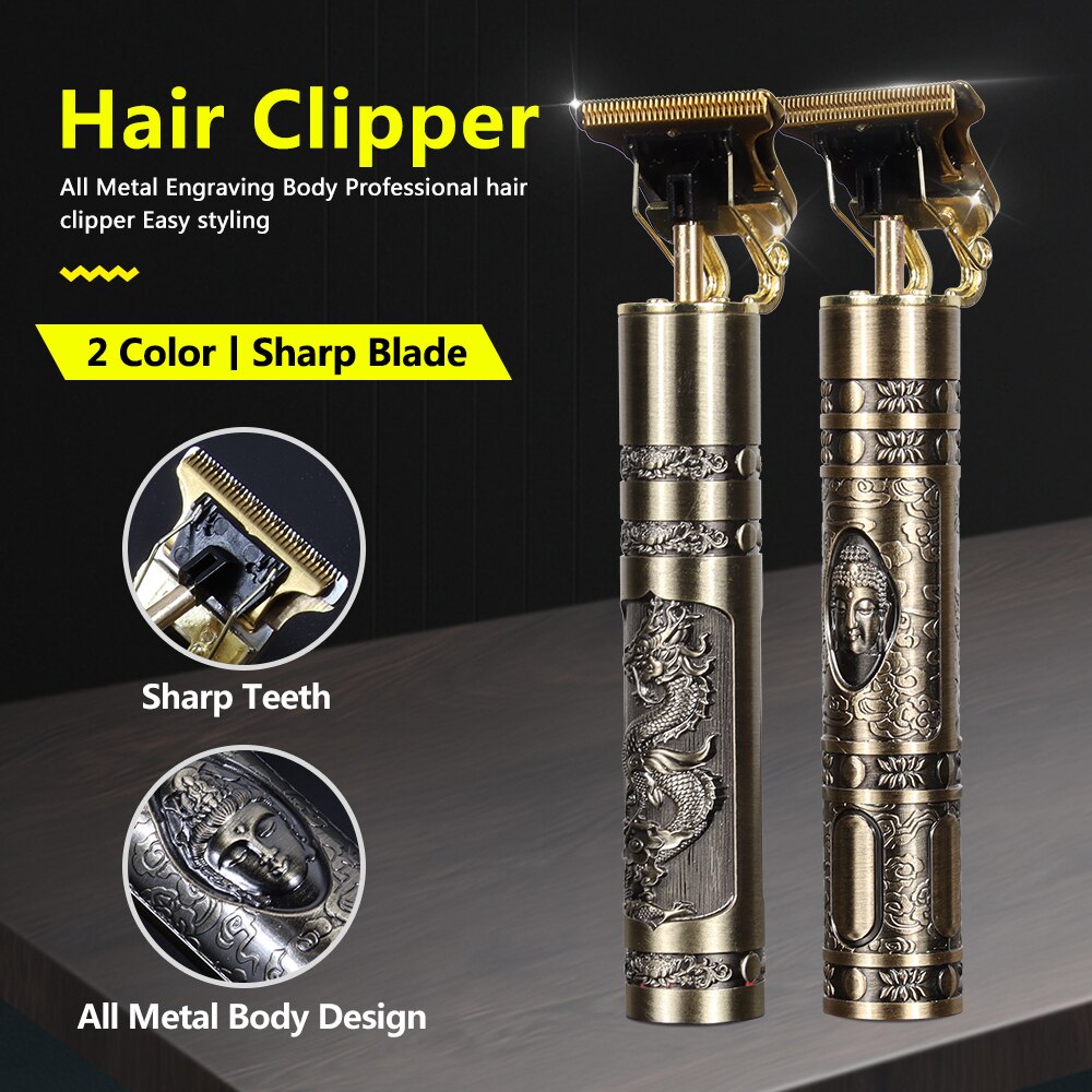 Hair clipper electric hair clipper rechargeable razor trimmer 0mm men's hair clipper rechargeable timer beard cutter 0mm