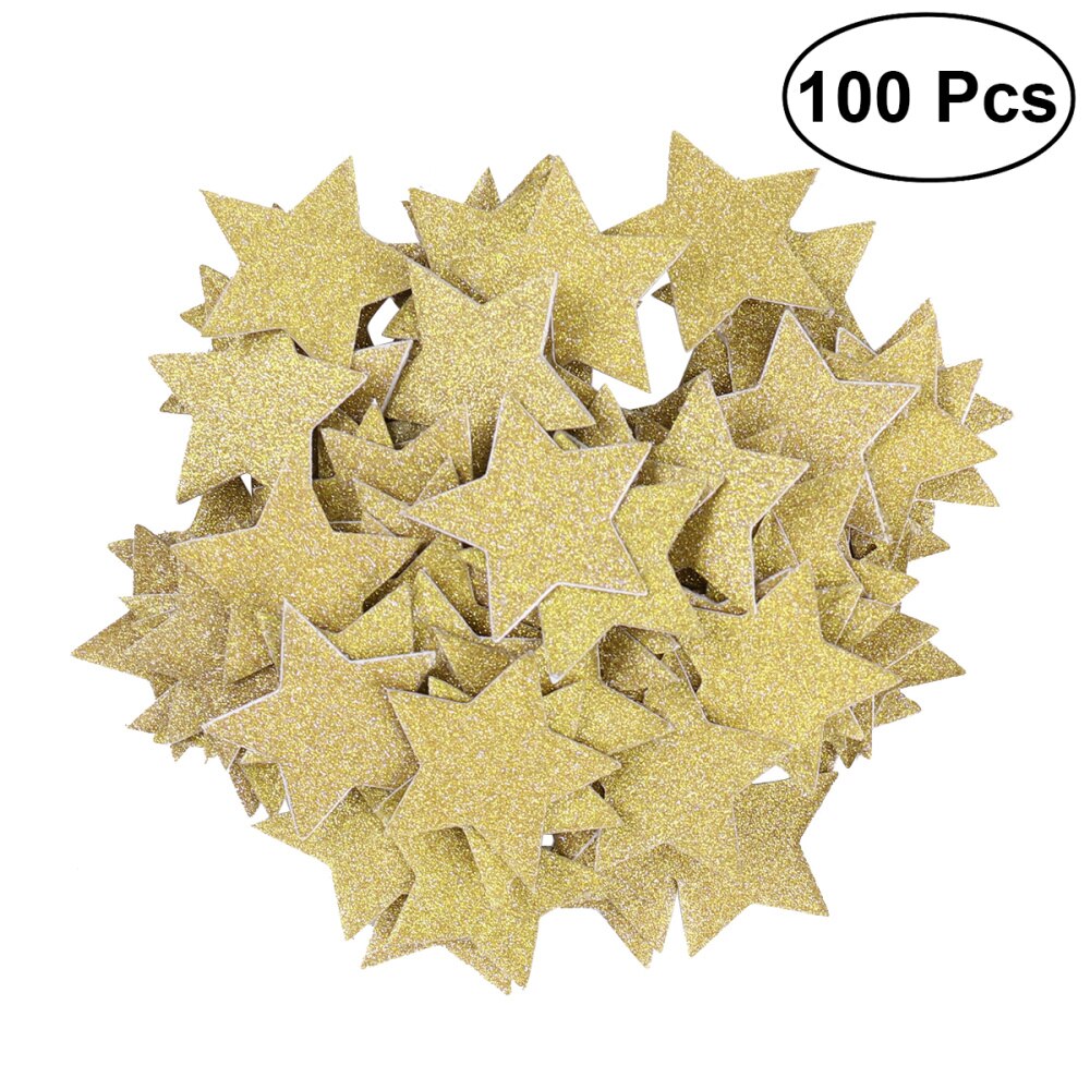 100pcs Confetti Useful Glitter Confetti Silver Confetti for Party Home Bedroom: Golden 2