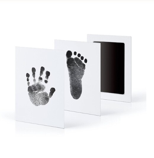 Extra Grote Pasgeboren Baby Handafdruk Of Voetafdruk Inktloze-Touch Inkt Pad 100% Niet-giftig & Mess Gratis (Zwart Groen Blauw Rood): Black